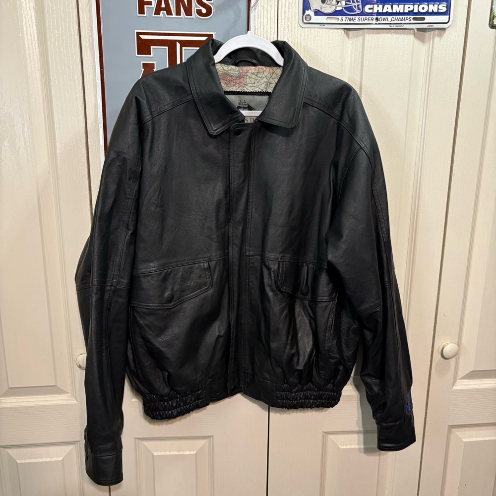 Burk’s Bay Men’s Black Leather Jacket